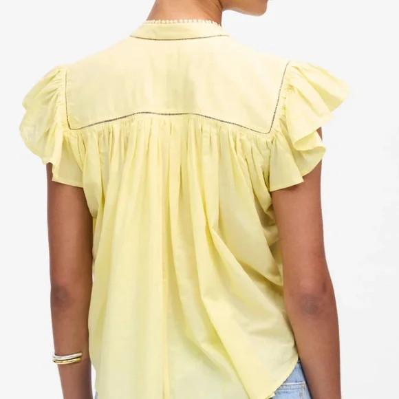 Madewell size small yellow billowy flow top - now in stores - Picture 3 of 12